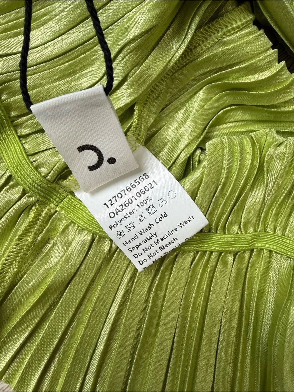Commense Set Lime Green Pleated Crop Top & Pants Medium NWT Chartreuse - Picture 12 of 13